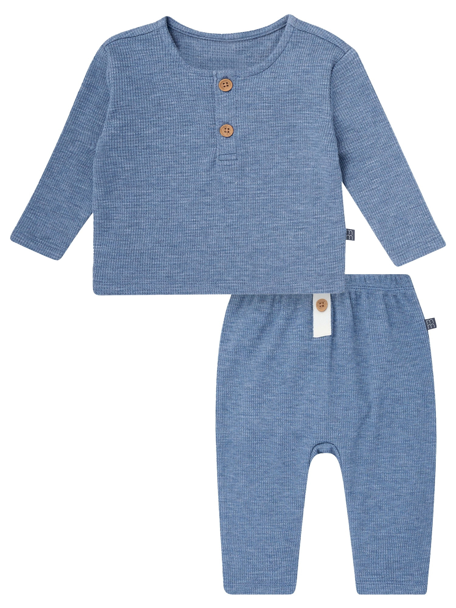 Modern Moments by Gerber Baby Boy Hacci Brushed Hacci Outfit Set, Sizes 0/3 Months - 24 Months | Walmart (US)