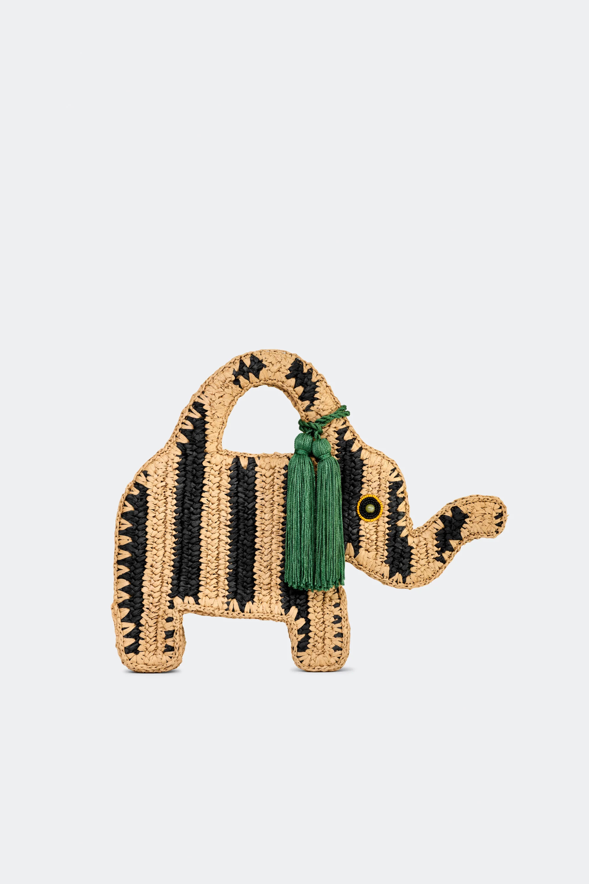 Elephant Bag in Black/Natural Stripe | Simon Miller