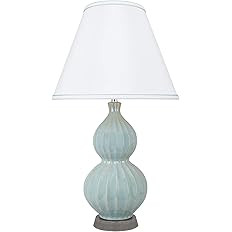 Aspen Creative 40186-11, 25" High Transitional Ceramic Table Lamp, Light Blue and Hardback Empire... | Amazon (US)