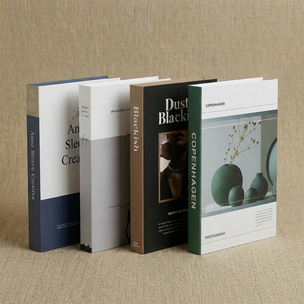 4-piece Modern Minimalist Decorative Books, Neutral Art Faux Coffee Table Books For Home Office S... | Wayfair North America