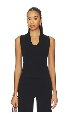 EAVES Pennie Scoop Knit Tank in Black from Revolve.com | Revolve Clothing (Global)