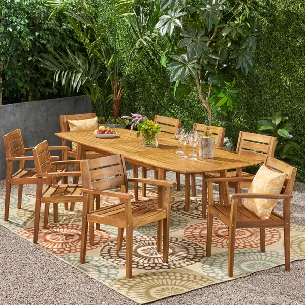 Maldonado Rectangular 8 - Person 71'' Long Dining Set | Wayfair North America