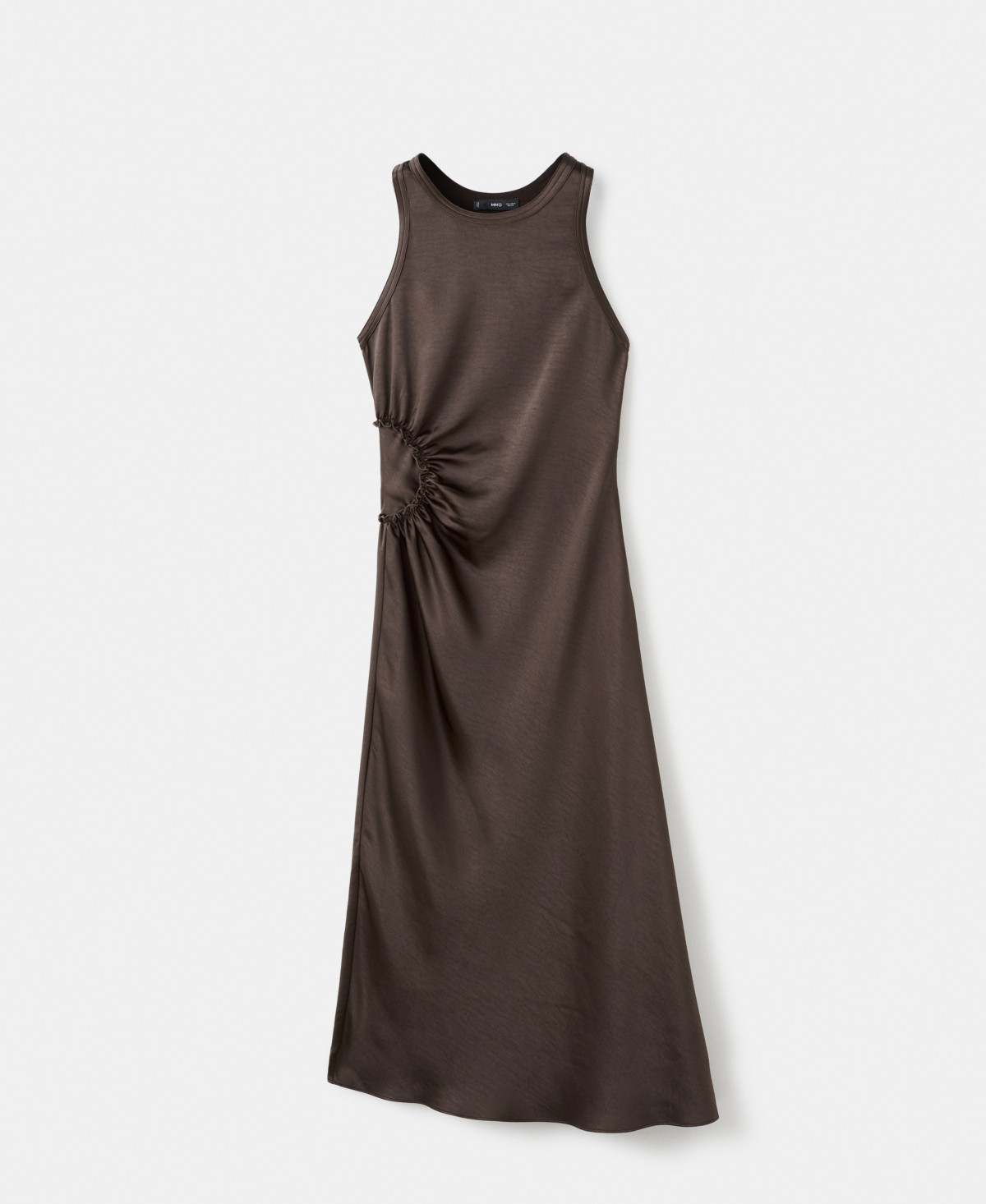 Mango Women's Gathered Detail A-Line Dress - Mink Gray | Macy's