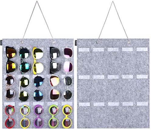 AROUY Sunglasses Organizer Storage, Hanging Wall Pocket Glasses Organizer - 15 Felt Slots Sunglas... | Amazon (US)