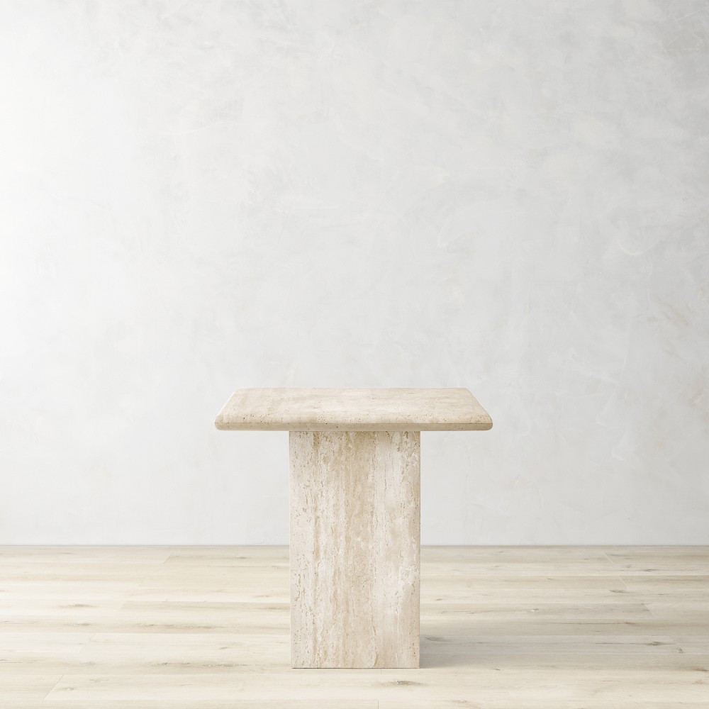 Ortega Travertine Side Table (20") | Williams-Sonoma