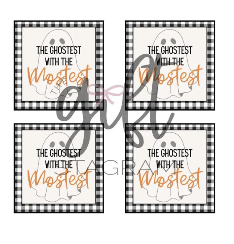 To The Ghostess With The Mostess Gift Tag | DIGITAL DOWNLOAD | Halloween Hostess Gift Tag | Hallo... | Etsy (Global)