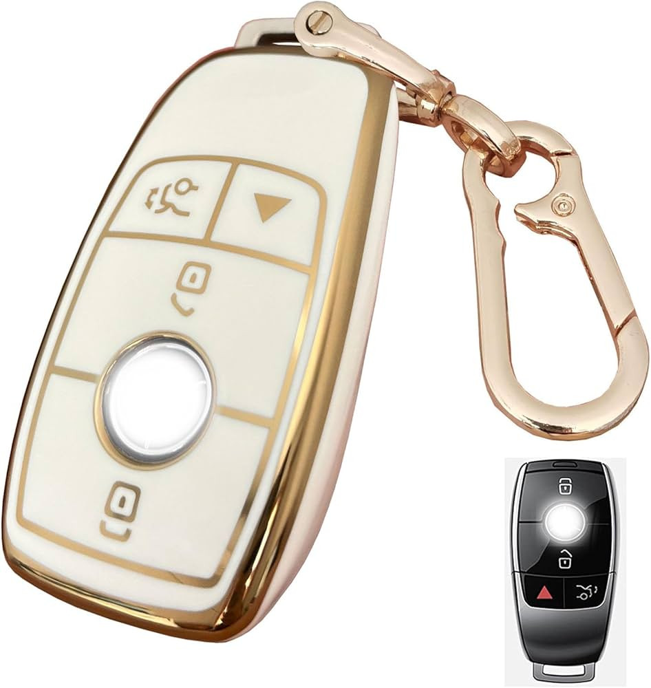 for Mercedes Benz Key Fob Case Cover TPU Key Fob Shell Protector Shell Keyless Remote Control Sma... | Amazon (US)