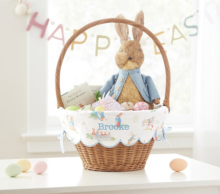 Peter Rabbit™ Printed Scallop Easter Basket Liners | Pottery Barn Kids