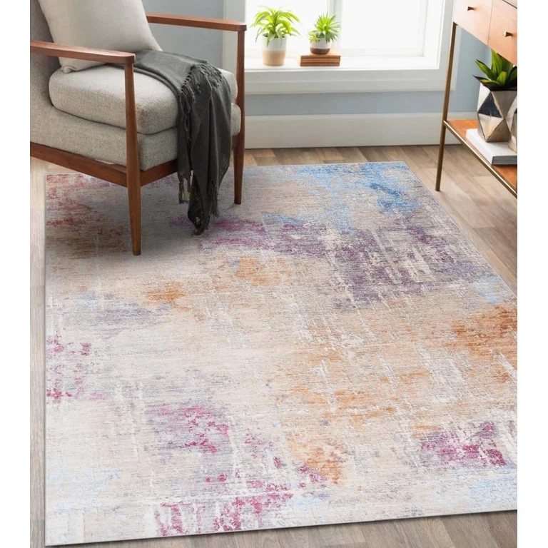 Luxe Weavers Modern Artistic Pastel Multicolor 8x10 Area Rug for Living Room and Bedroom | Walmart (US)