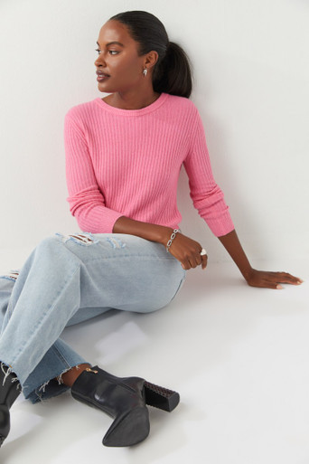 Alice Rib Knit Sweater Tee | Francesca's