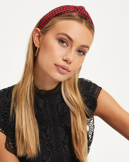 Checker Twisted Headband - Red | VICI