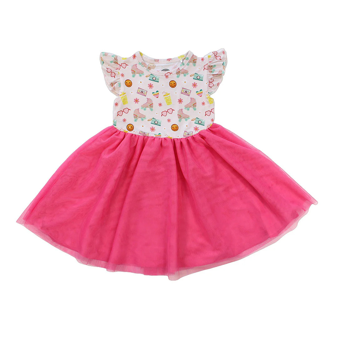 Let the Good Times Roll Roller Skates Tulle Twirl Dress | Emerson and Friends
