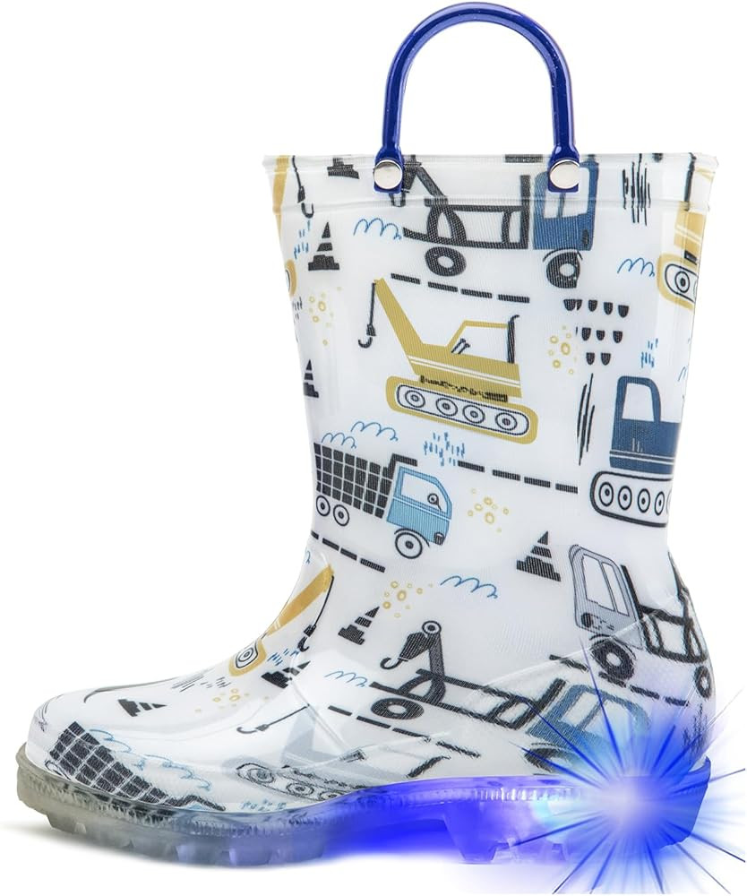 HugRain Light Up Rain Boots for Little Kids | Amazon (US)