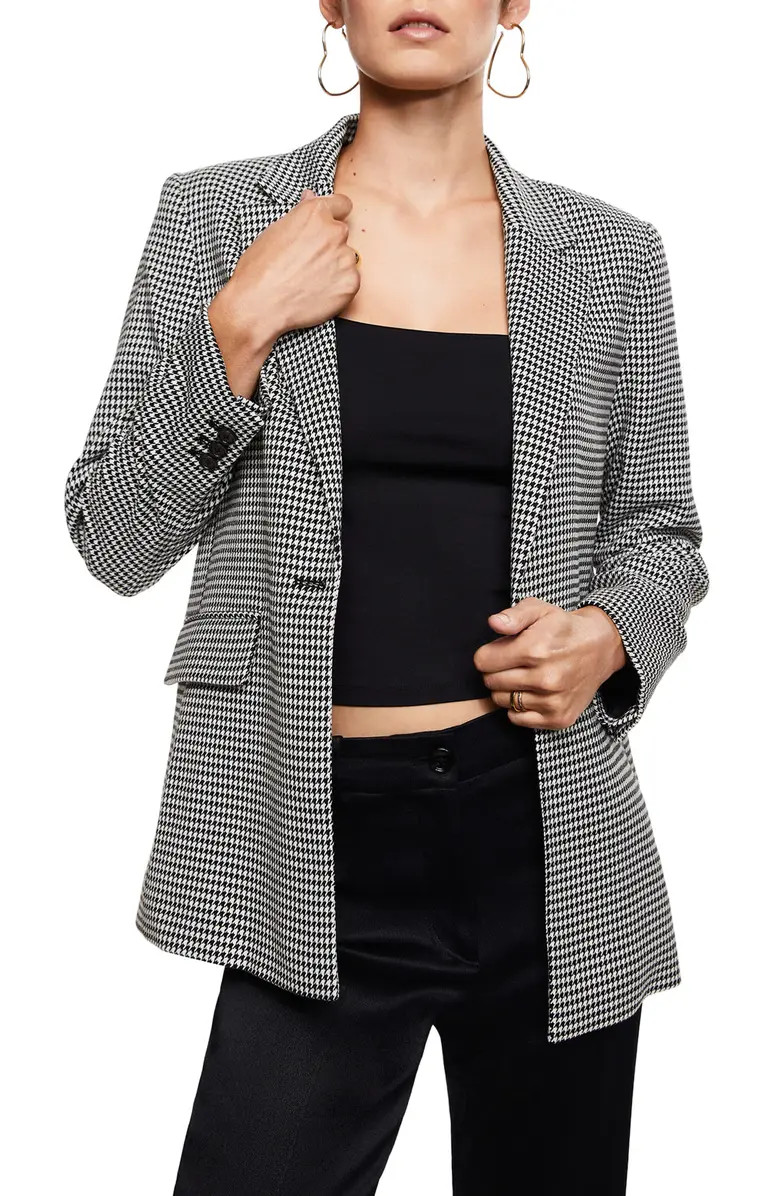 MANGO Houndstooth Blazer | Nordstrom | Nordstrom