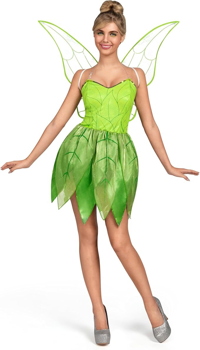 Spooktacular Creations Women Green Fairy Fairytale Dress with Fairy Wings Costume Set for Adult H... | Amazon (US)