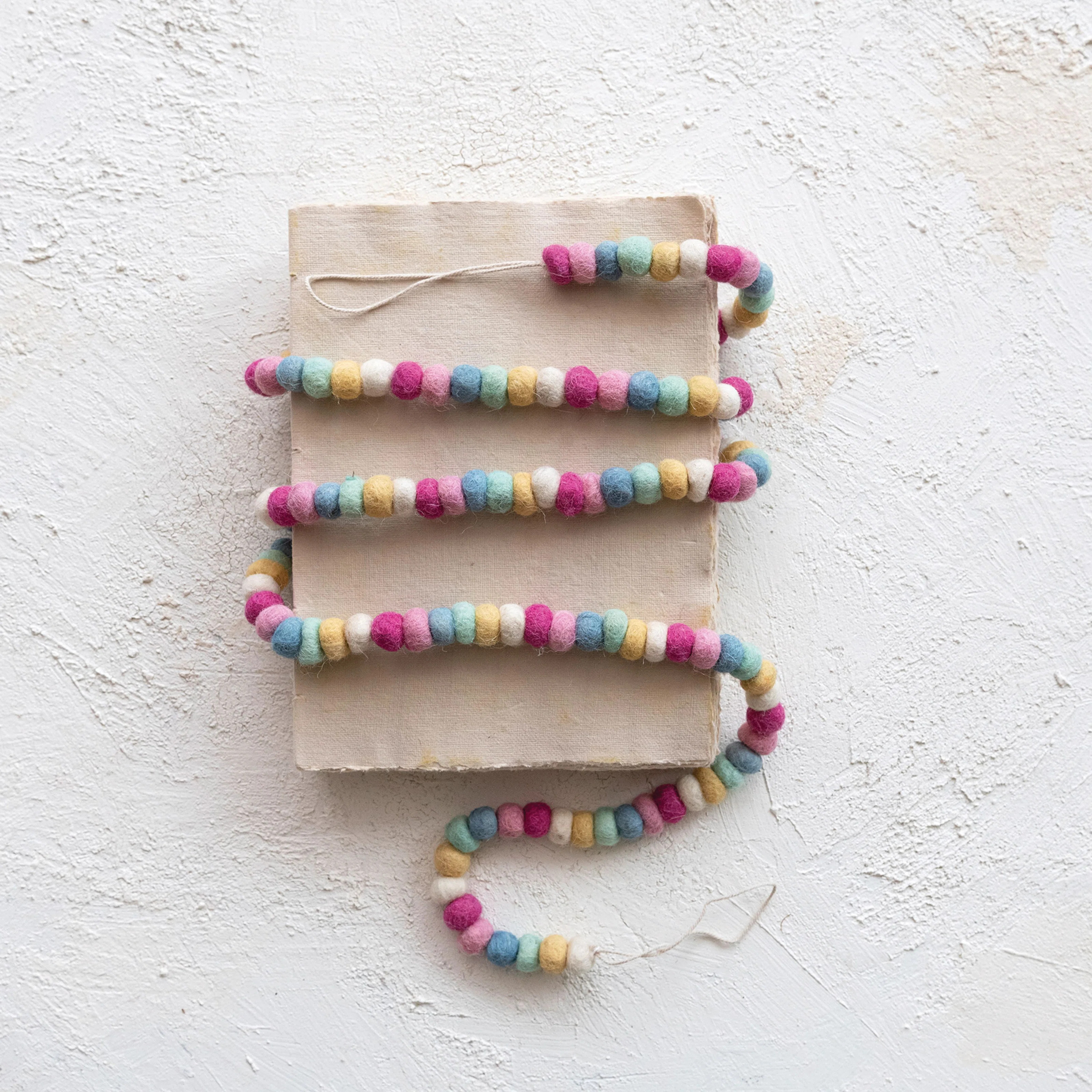 Decorative Handmade Wool Felt Ball Garland | Wayfair North America