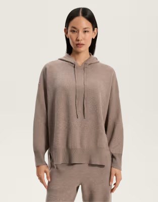 OYSHO Long knit hoodie in grey | ASOS (Global)