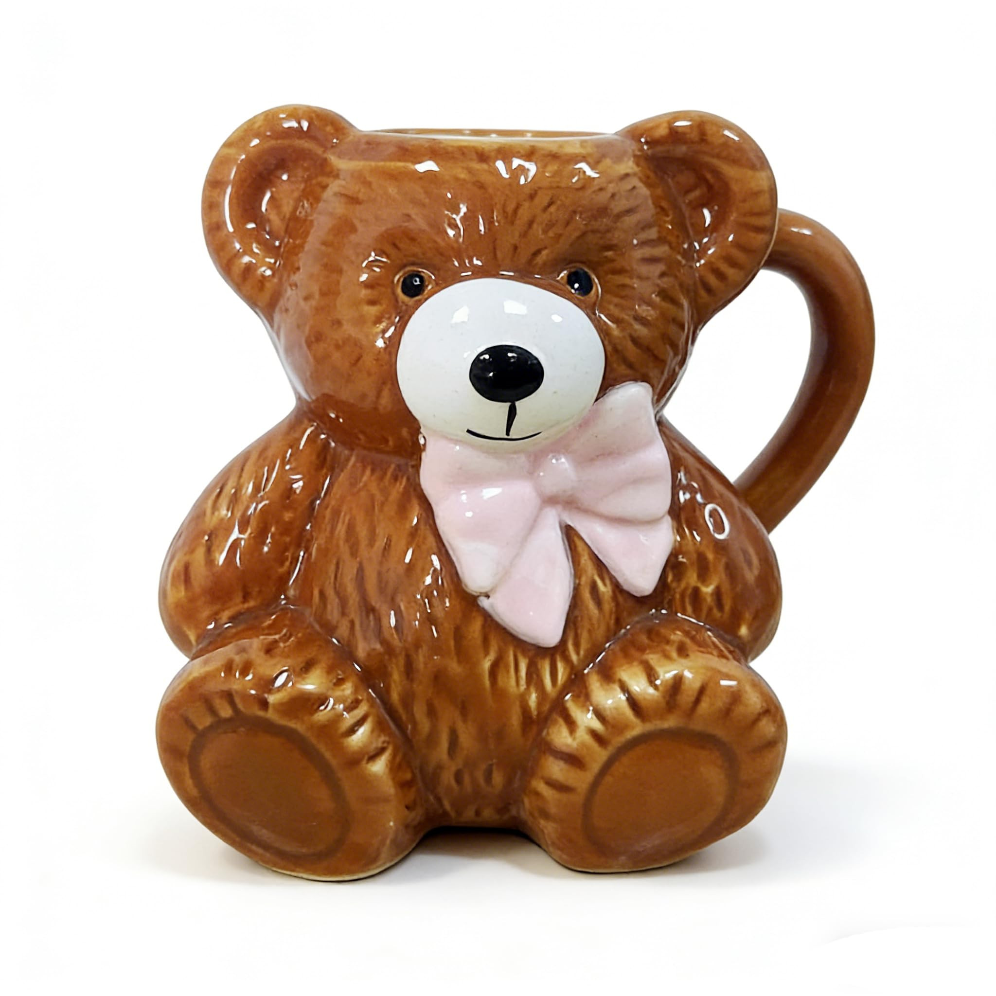True 3D Cute Bear Coffee Mugs, 10.5 OZ Handmade Ceramic Animal Mug with Handle, Funny Vintage Hon... | Amazon (US)