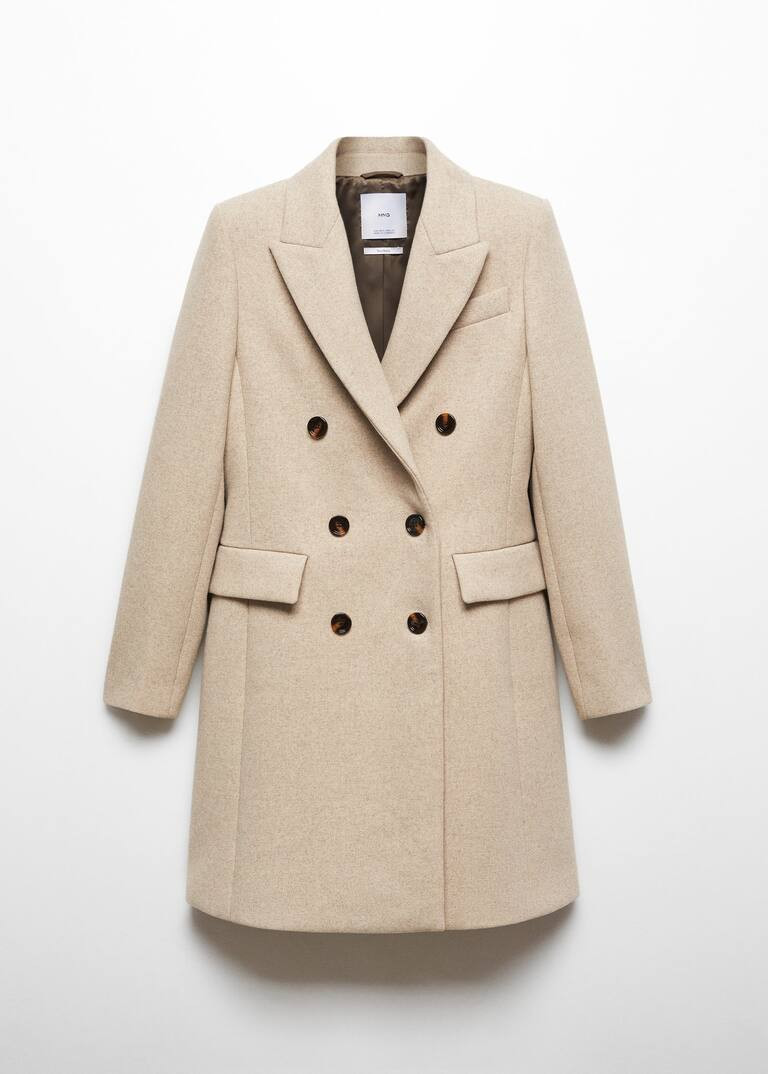 Gekruiste wollen jas -  Dames | Mango Nederland | MANGO (NL)