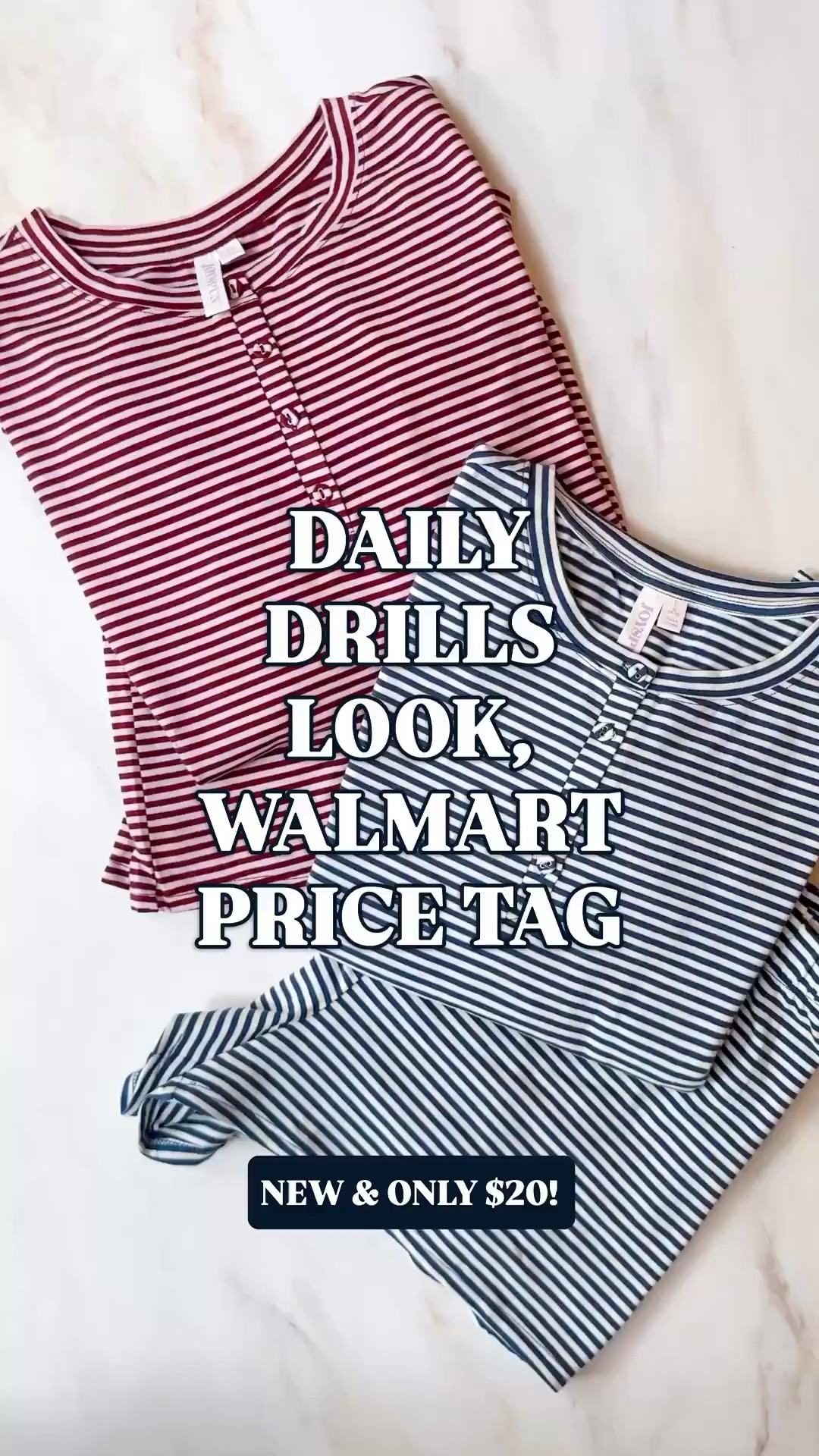 Daily Drills pajamas look for less | LAKE pajama alternative | striped pajamas women | Joyspun Walmart

The Daily Drills striped pajama look just landed on Walmart, with the Henley top at $20. These new Joyspun separates have slim stripes and matching shorts that make the Daily Drills comparison so immediate, while the classic colorways also bring LAKE pajamas energy for far less.

The cotton-modal blend is lightweight, breathable, stretchy and exceptionally soft. The brushed jersey works year-round, and the separate long-sleeve pajama top and sleep shorts let you build the combination you will wear most.

Choose classic blue stripes or the prettiest burgundy for fall. Either way, this is a polished matching lounge set for slow mornings, travel, girls’ weekends and holiday gifting.

If Daily Drills pajamas and LAKE modal pajamas are on your wish list, these affordable Walmart pajamas make a very convincing case. Shop the matching pieces below.

Daily Drills look for less, Daily Drills pajamas, Daily Drills striped set, Daily Drills style, LAKE pajamas look for less, LAKE pajama alternative, LAKE modal pajamas, striped pajamas women, women’s striped pajama set, preppy pajamas, women’s pajama sets, matching pajamas women, cotton modal pajamas, cotton modal pajama set, modal pajamas women, lightweight pajamas women, Henley pajama set women, pajama shorts women, women’s lounge set, fall pajamas women, blue striped pajamas, burgundy striped pajamas, Walmart pajamas women, Walmart style, Walmart finds, Joyspun pajamas, affordable pajama sets, designer sleepwear look for less

#LTKFindsUnder50 #WalmartFinds #WalmartStyle #Joyspun #PajamaSet #PreppyStyle #LookForLess #DailyDrills #LakePajamas #PJSet #WalmartPajamas

#LTKHome #LTKTravel #LTKSeasonal