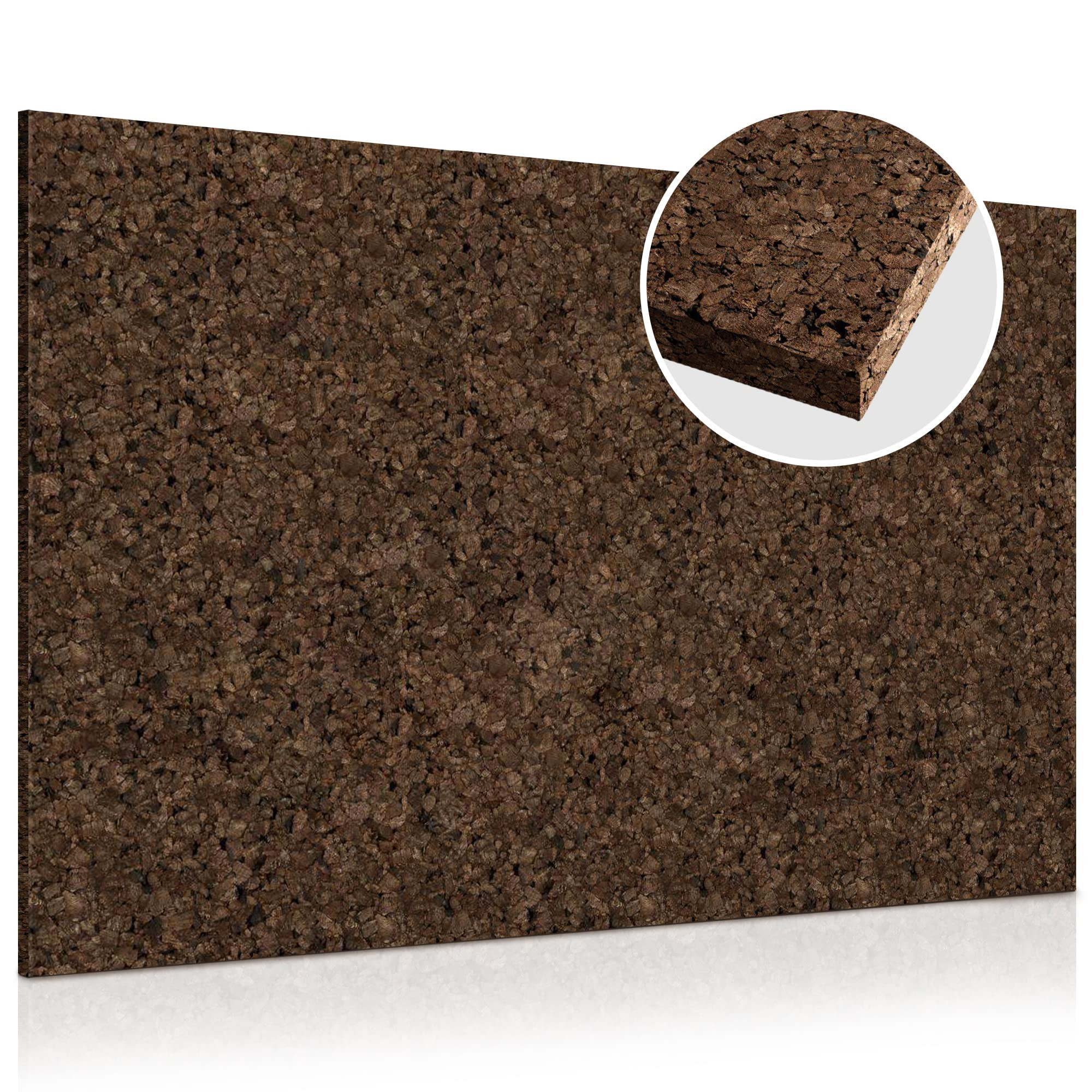 Schwarzkork-Platte | expandiertes Korkgranulat | Naturkork | Backkork | 90x60 cm | 2 cm dick | ge... | Amazon (DE)