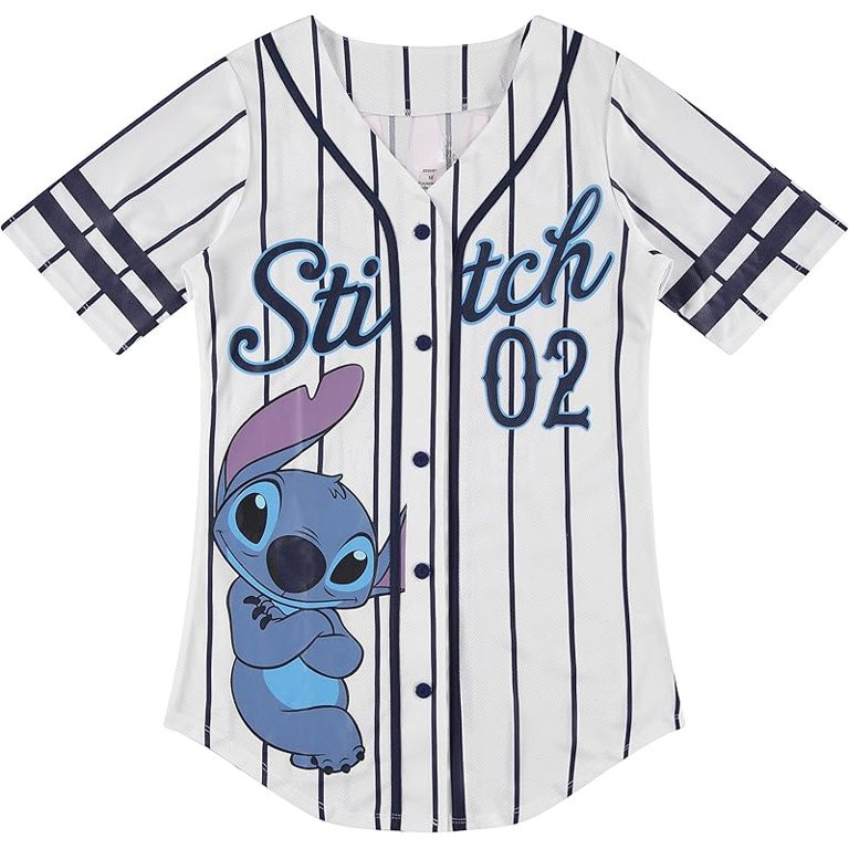 Lheaggik Stitch Shirt - Ladies Classic Stitch Baseball Jersey Stitch Mesh Jersey | Walmart (US)