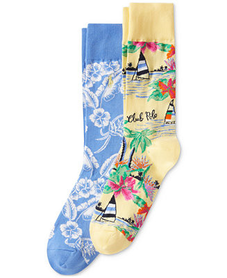 Polo Ralph Lauren Men's 2-Pk. Club Polo Slack Socks - Macy's | Macy's