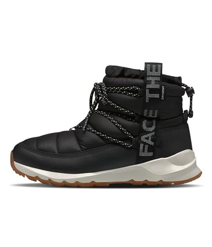 The North Face Women's ThermoBall Lace Up Waterproof Boot | Insulated Winter Boot, Durable Rubber Outsole, TNF Black/Gardenia White, 10 | Amazon (US)
