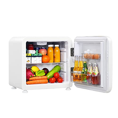 COSTWAY 1.6 Cu.ft Mini Fridge, Compact Refrigerator with Auto Defrost, Single Reversible Door, Adjustable Thermostat for Office, Dorm, Bedroom, Apartment (White) | Amazon (US)