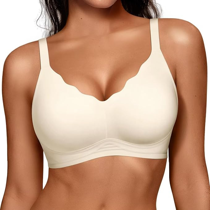 Vertvie Women Seamless Jelly Bras No Underwire Supportive Wireless Push Up Full Coverage Bralette... | Amazon (US)