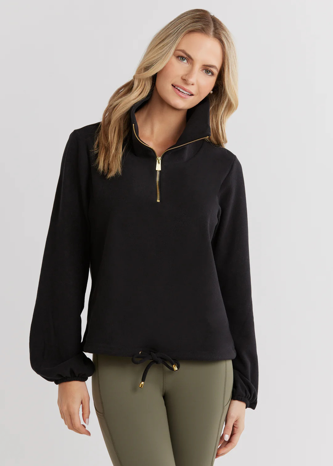 Boardwalk Pullover in Terry Fleece (Black) | Dudley Stephens