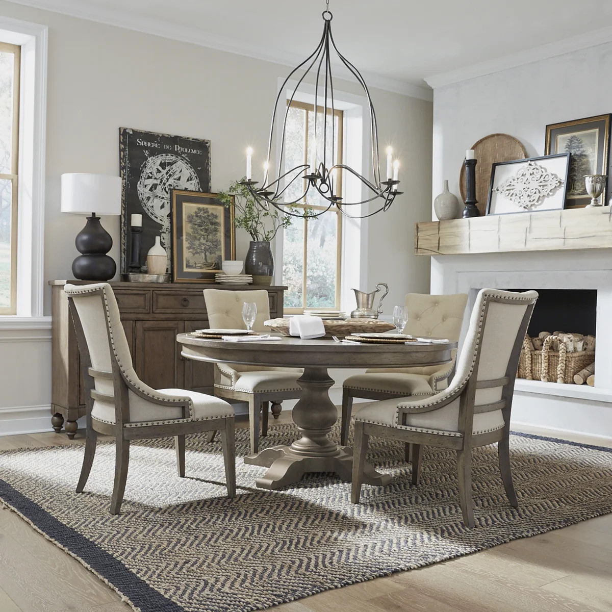 Aisja 4-Person Pedestal Dining Set | Wayfair North America