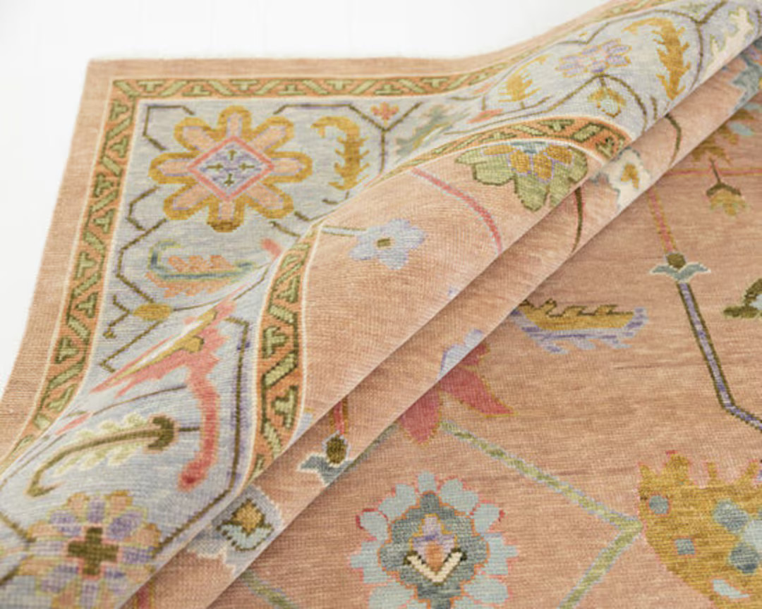 Peach Oushak Rug,top Rated Modern Turkish Hand Knotted Oushak Rug for Living Room, Dining Room, O... | Etsy (US)