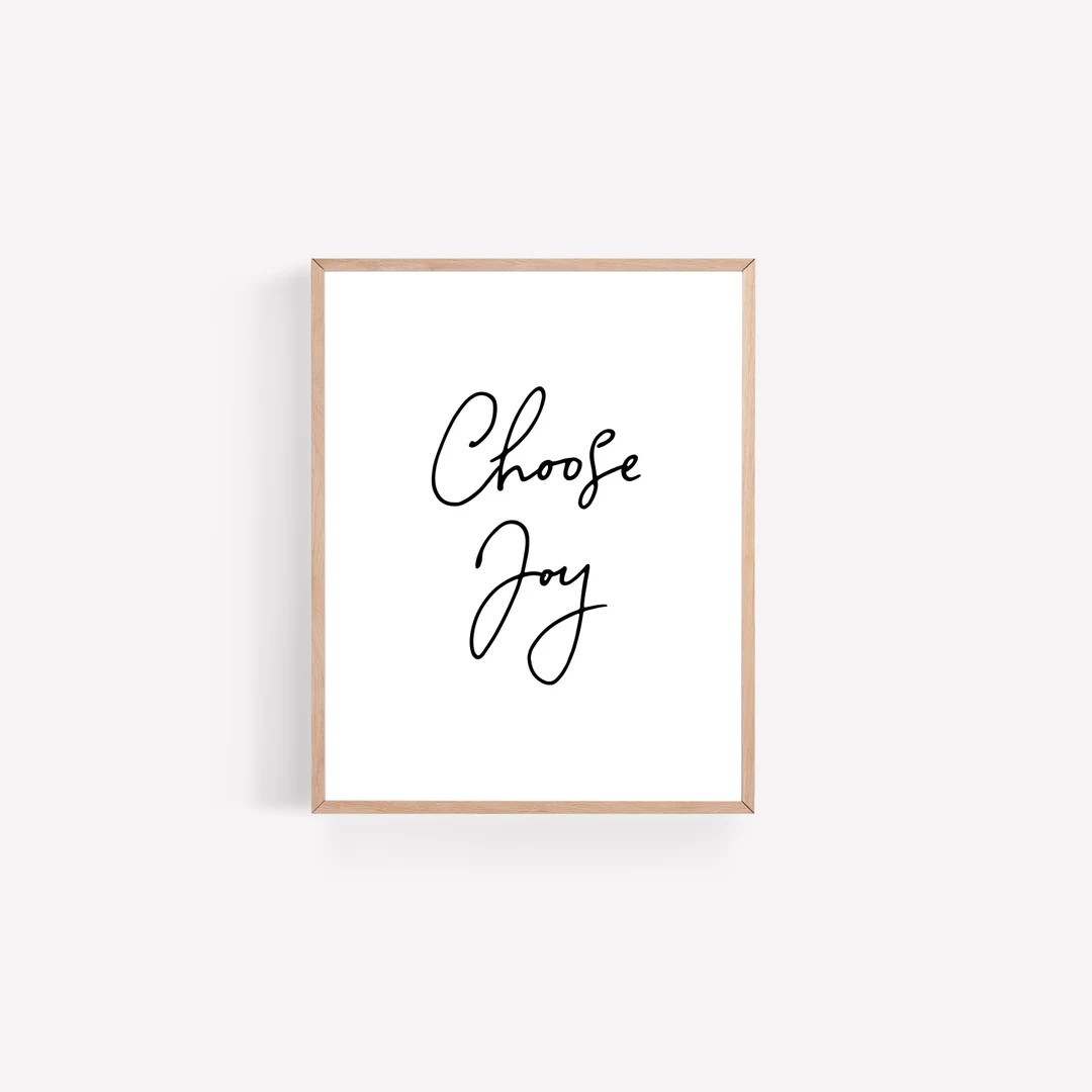Choose Joy Printable, Joyful Print, Quote Wall Art, Simple Home Decor, Inspirational Printable, T... | Etsy (US)
