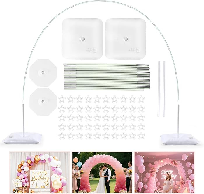 Upgraded Balloon Arch Kit, Large Adjustable Stand with Base, 10Ft Wide & 9FT Tall for Birthday, W... | Amazon (US)