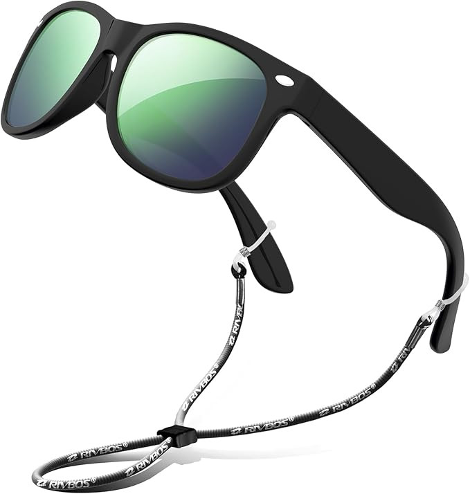 RIVBOS Kids Sunglasses Polarized UV Protection Flexible Rubber Glasses Shades with Strap for Boys... | Amazon (US)