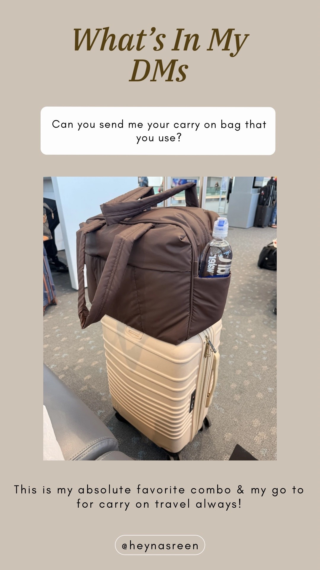 This Calpak duffel bag fits so much and is a travel must have for me! 