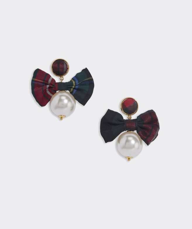 Après Tartan Pearl Earrings | vineyard vines