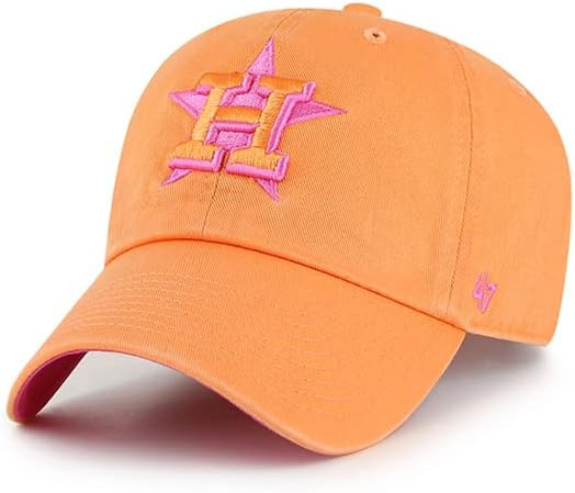 MLB Women's Ballpark Mango Magenta Undervisor Clean Up Adjustable Hat - Mango | Amazon (US)