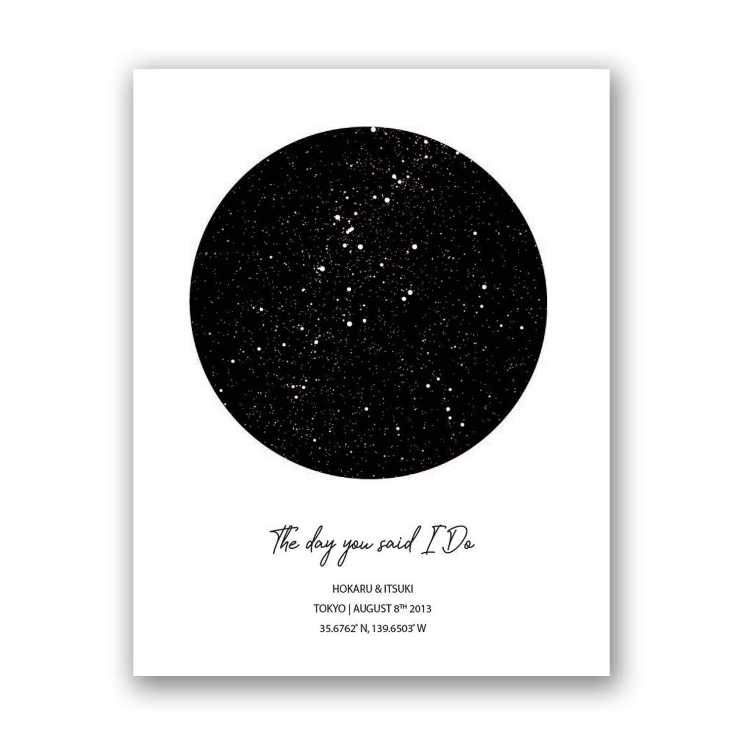 [SF Customizables] Custom Night Sky Map, Star Map Poster, Wedding Gift, Custom Star Print, Astron... | Amazon (CA)