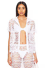 PQ Lace Button Top in Water Lily from Revolve.com | Revolve Clothing (Global)