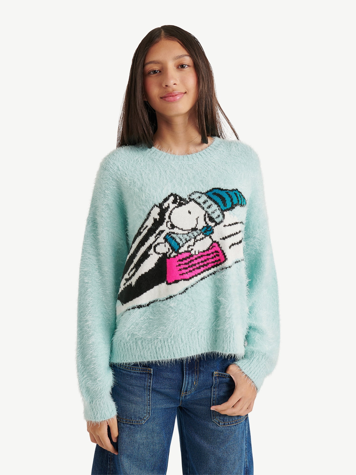 Justice x Snoopy Girls Collab Sweater, Sizes XS - XLP | Walmart (US)