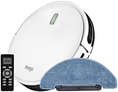 Venga! Robotic Vacuum Cleaner, with Mop, Easy to Use, 6 Cleaning Modes, Quiet Operation, White, V... | Amazon (UK)