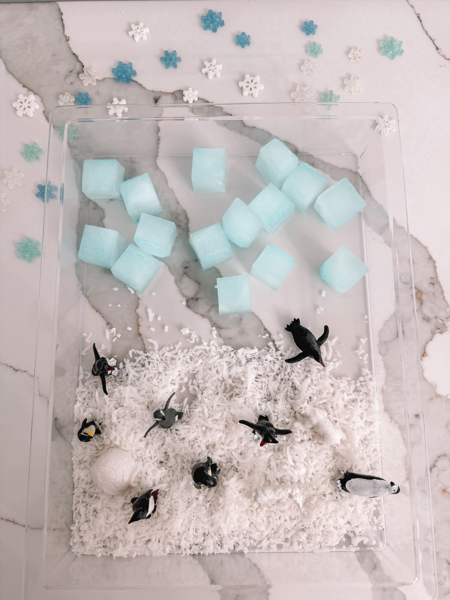 Taste safe winter sensory bin! ❄️🐧

#LTKSeasonal #LTKFamily #LTKKids