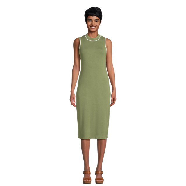 Free Assembly Women’s Sleeveless Sweater Knit Midi Dress, Sizes XS-XXL - Walmart.com | Walmart (US)