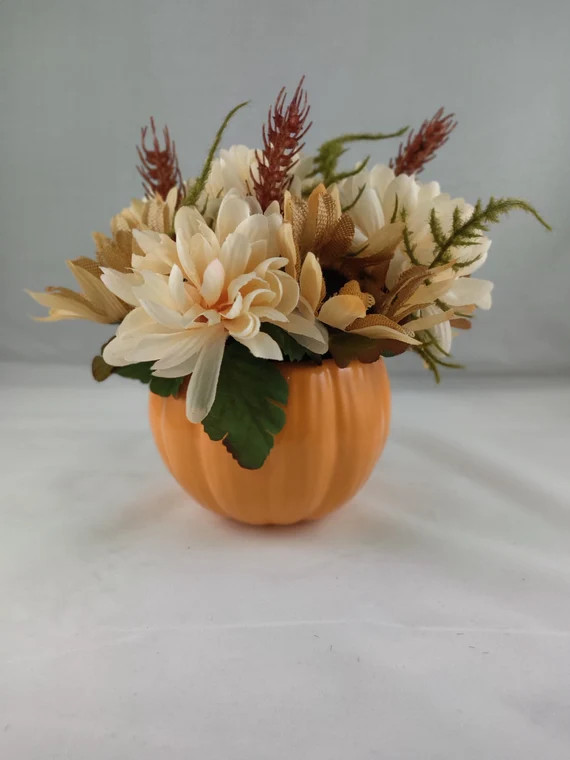 Ceramic Pumpkin, Pumpkin Centerpiece, Ceramic Centerpiece, Glazed Pumpkin, Ceramic Pumpkin Floral... | Etsy (US)