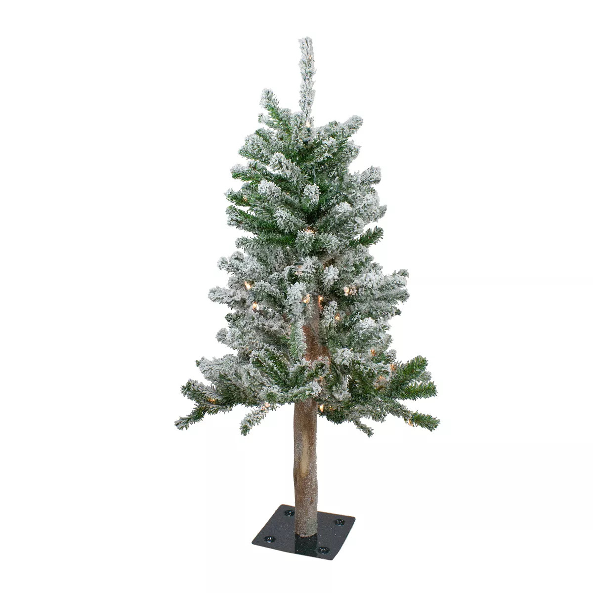 Northlight 3' Pre-Lit Flocked Alpine Artificial Christmas Tree - Clear Lights | Target
