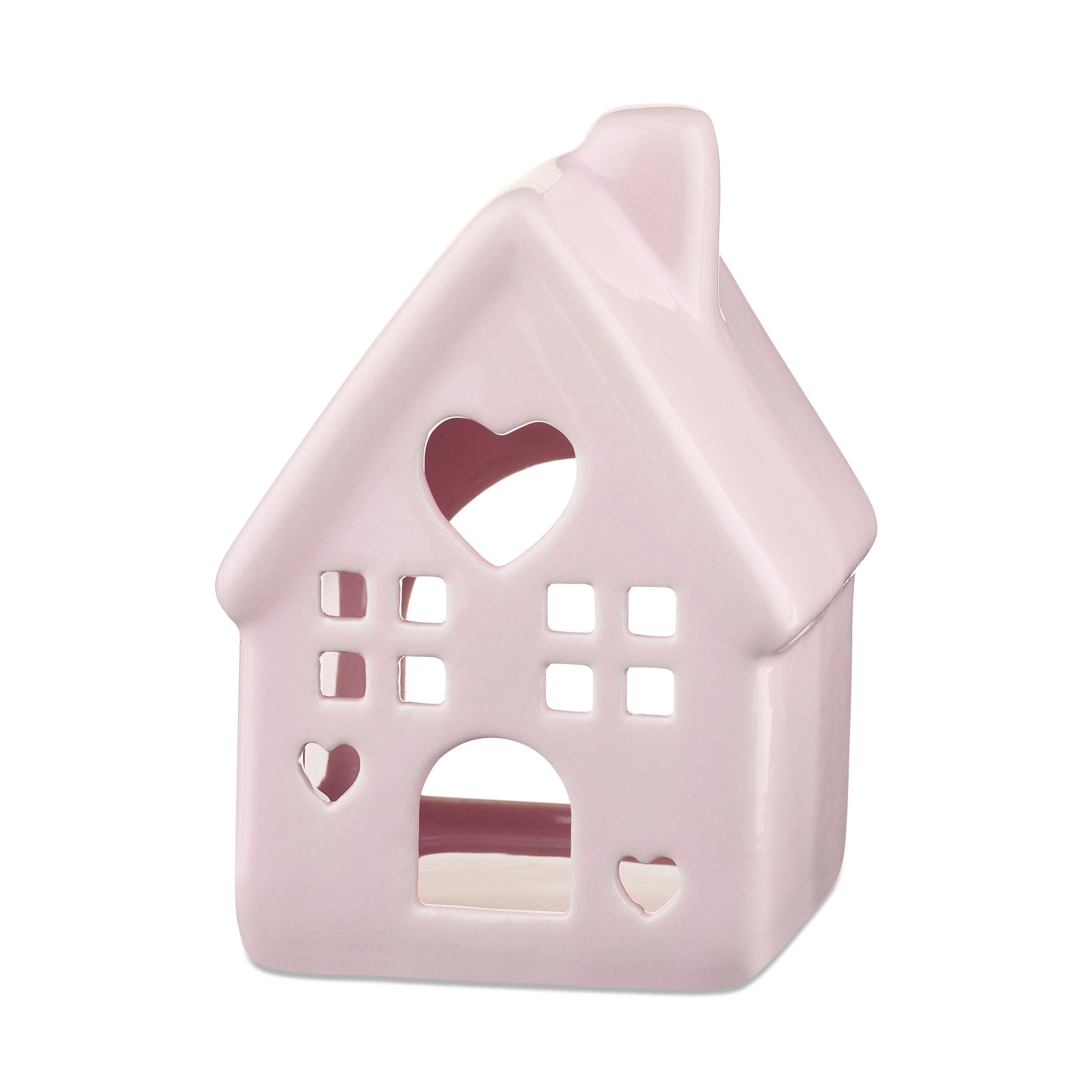 Ceramic House Tabletop Decoration, Pink, 4", Valentine's Day by Way To Celebrate | Walmart (US)