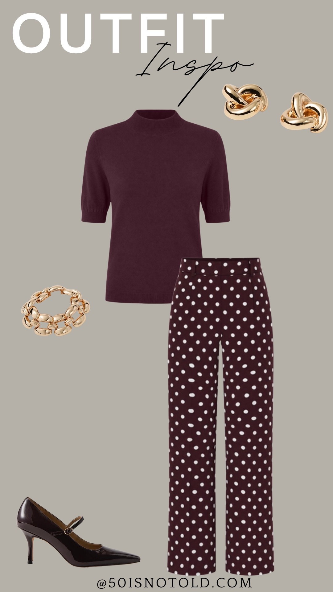 Ian Taylor outfit inspo for the office! Burgundy is trending for Fall | polka dots | office wear

#LTKWorkwear #LTKOver40 #LTKootd