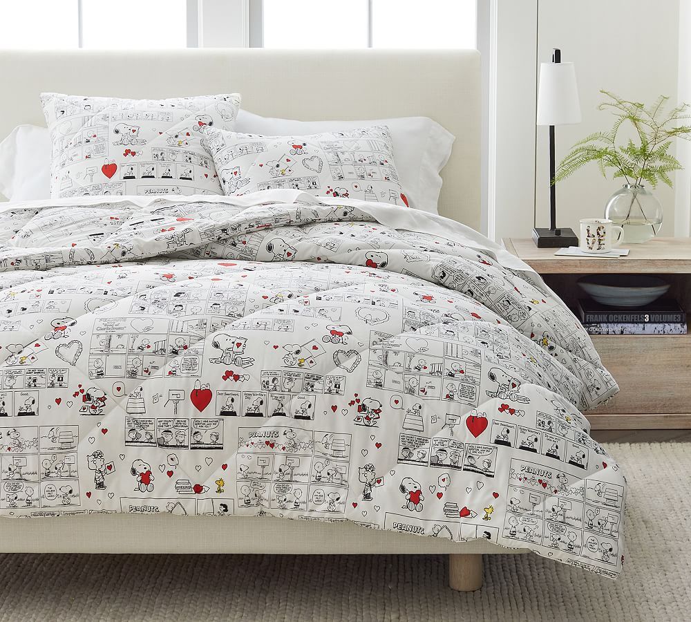 Peanuts™ Love Percale Comforter | Pottery Barn (US)